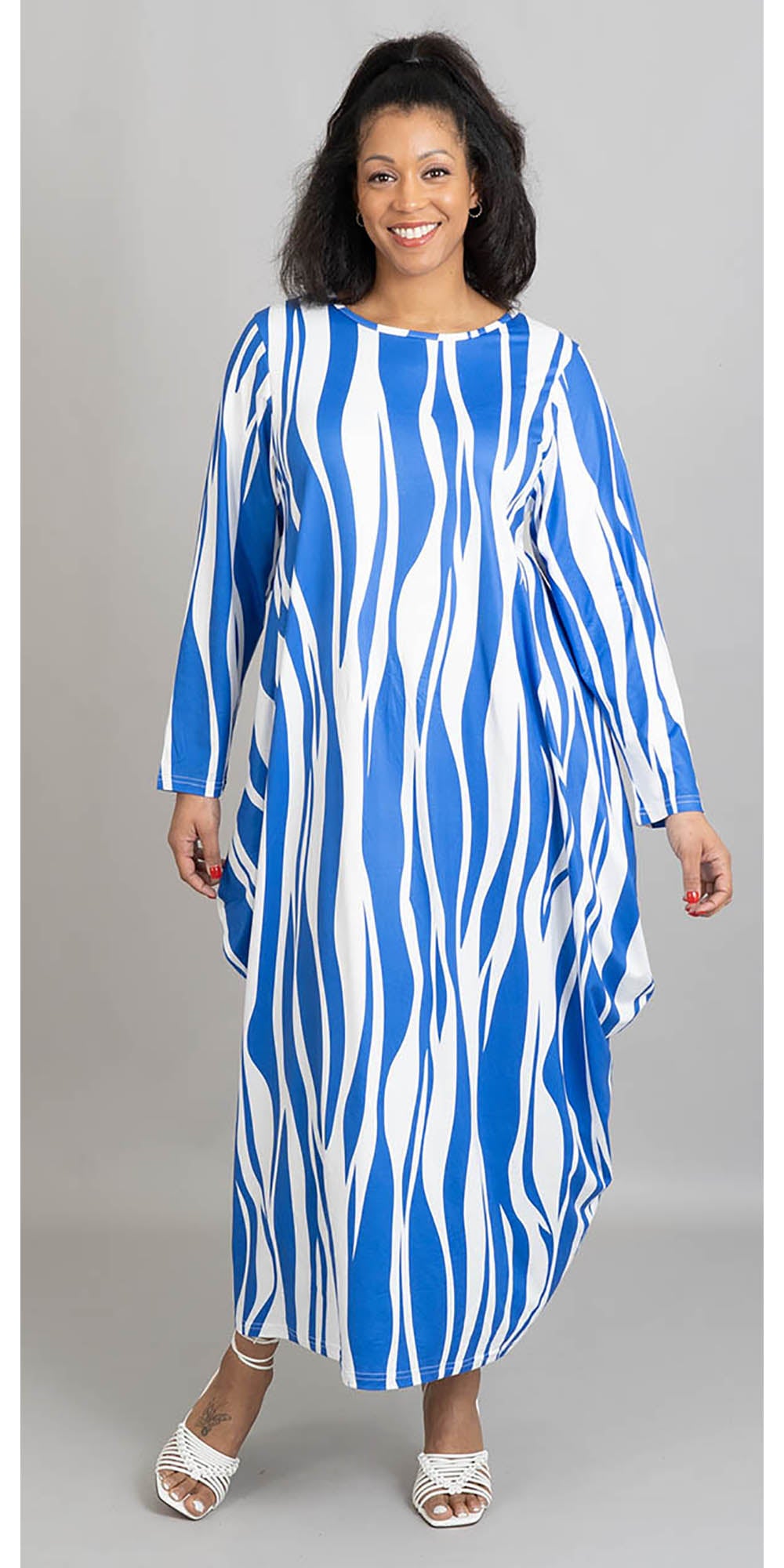 KaraChic - CHH22136 - Print Knit Maxi Dress