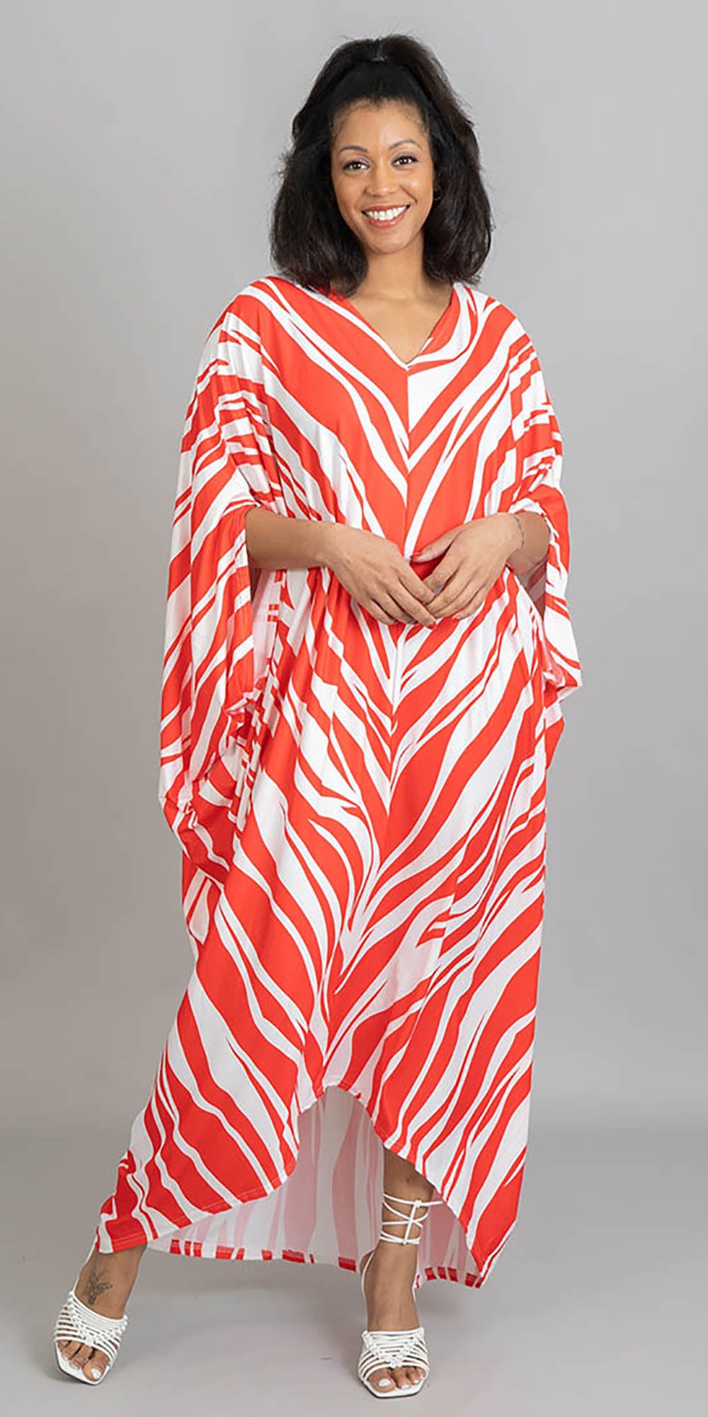 KaraChic - CHH22141 - Print Knit Kaftan Dress