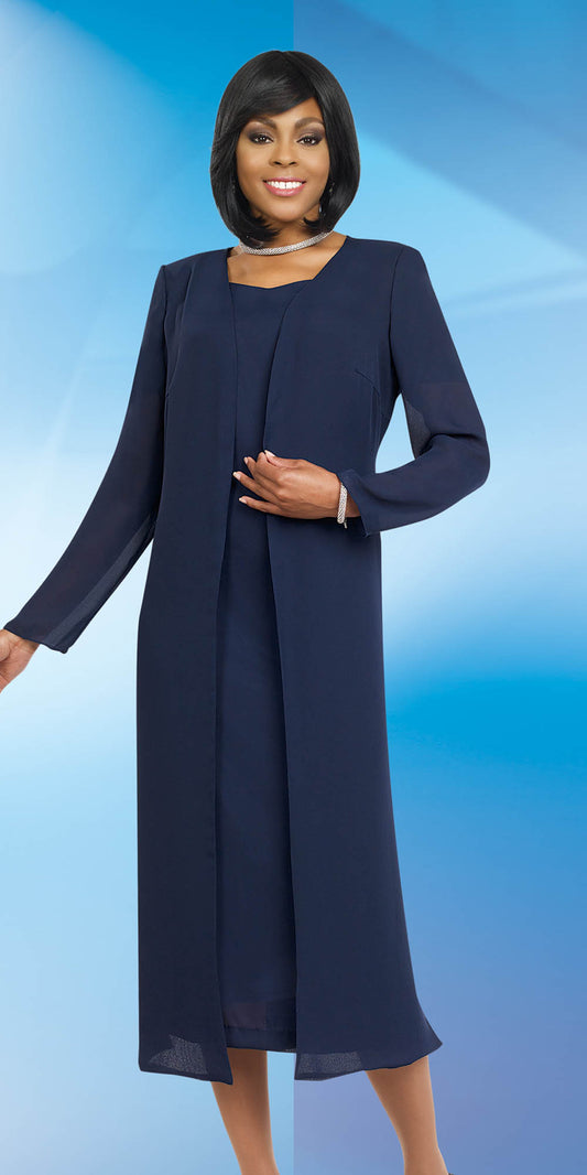 Misty Lane 13059-Navy - Two Piece Dress With Long Jacket