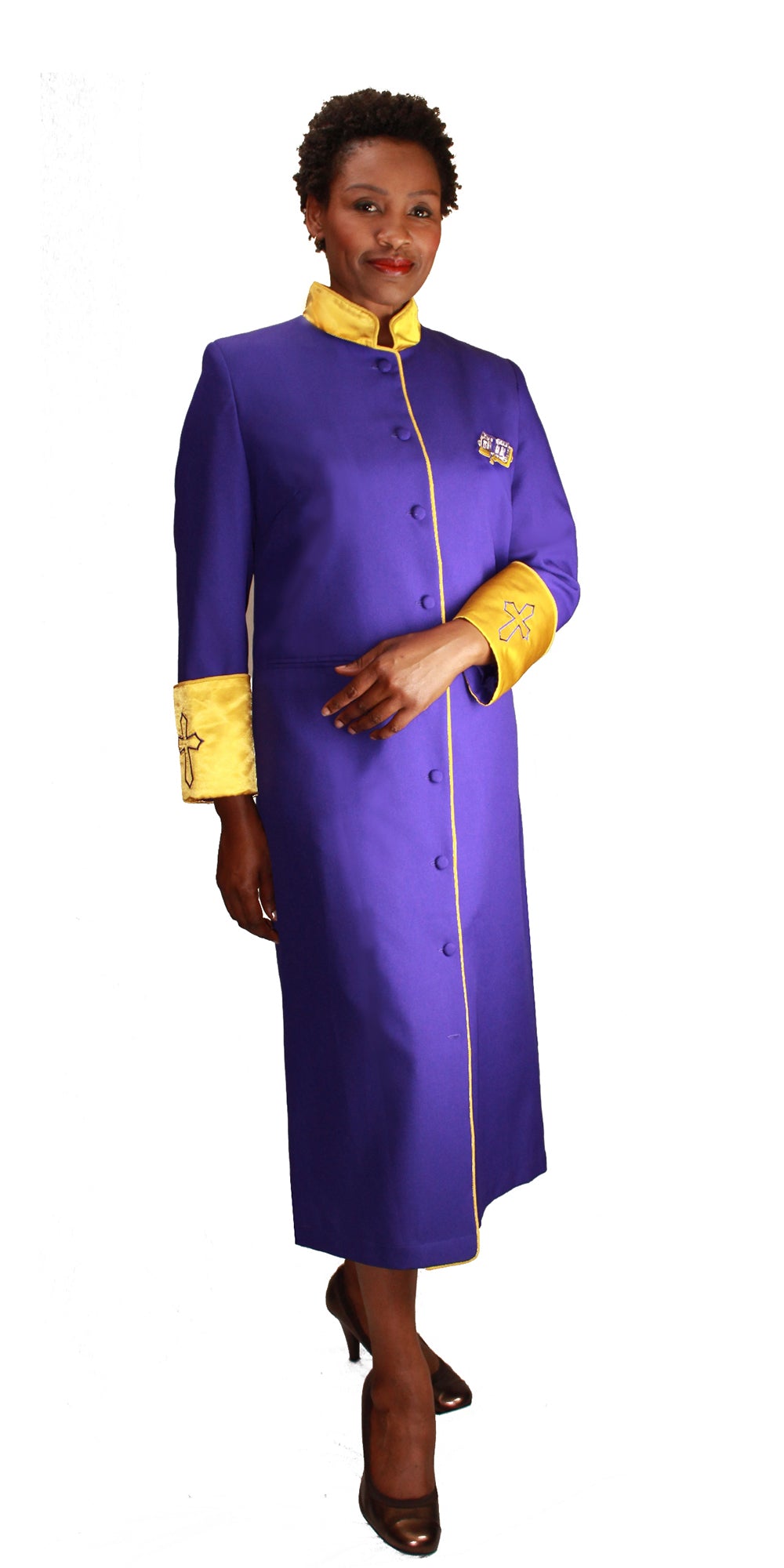 Regal Robes RR-9001 Purple Gold Church Robe
