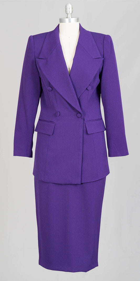 Aussie Austine - 11804 - Purple - 2pc Skirt Suit