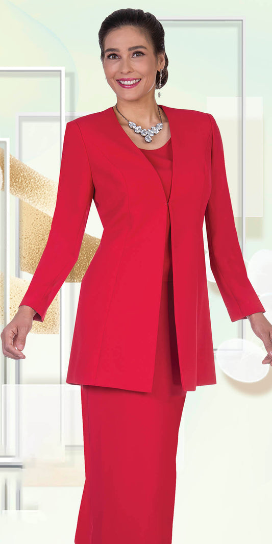 Aussie Austine - 11812 - Red - 3pc Skirt Suit