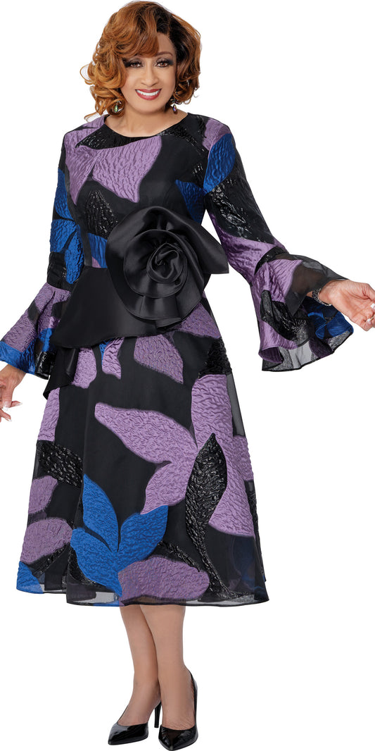 Dorinda Clark Cole 309921 - Multi - Jacquard Burnout Dress