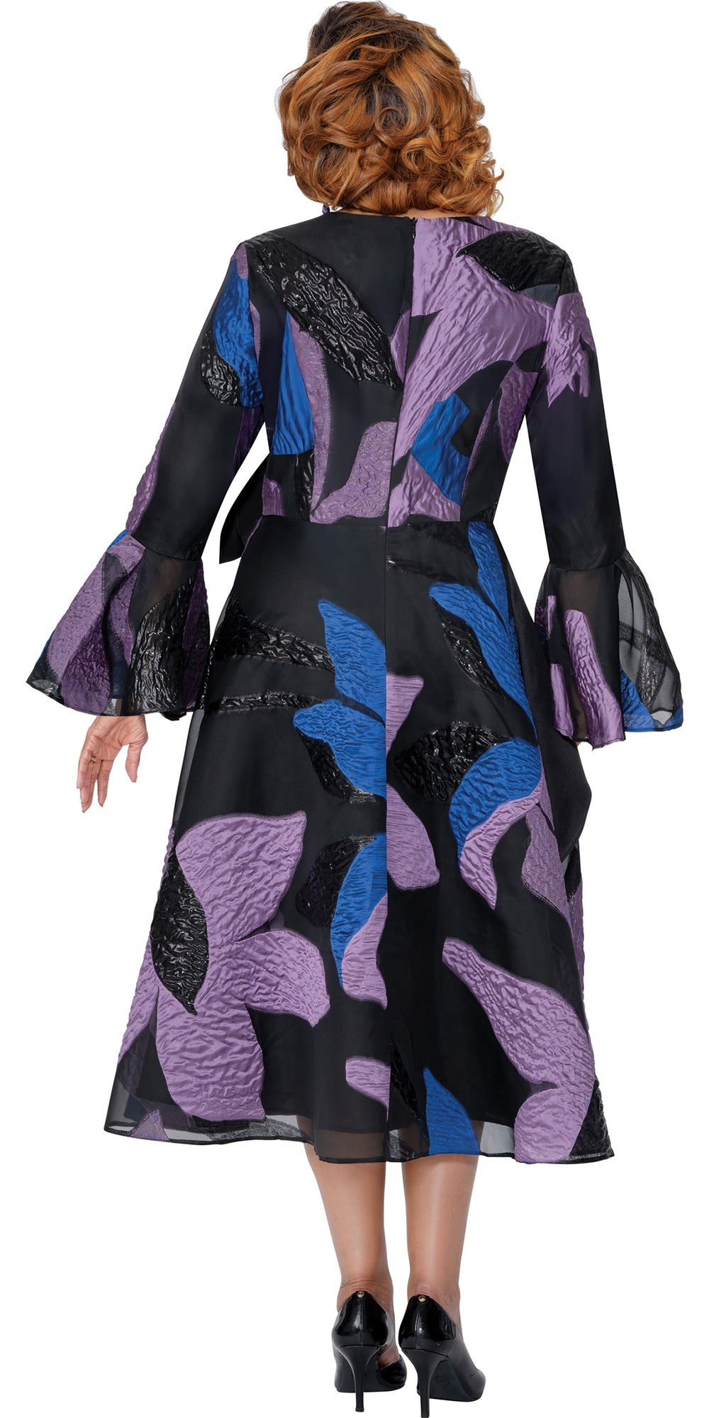 Dorinda Clark Cole 309921 - Multi - Jacquard Burnout Dress