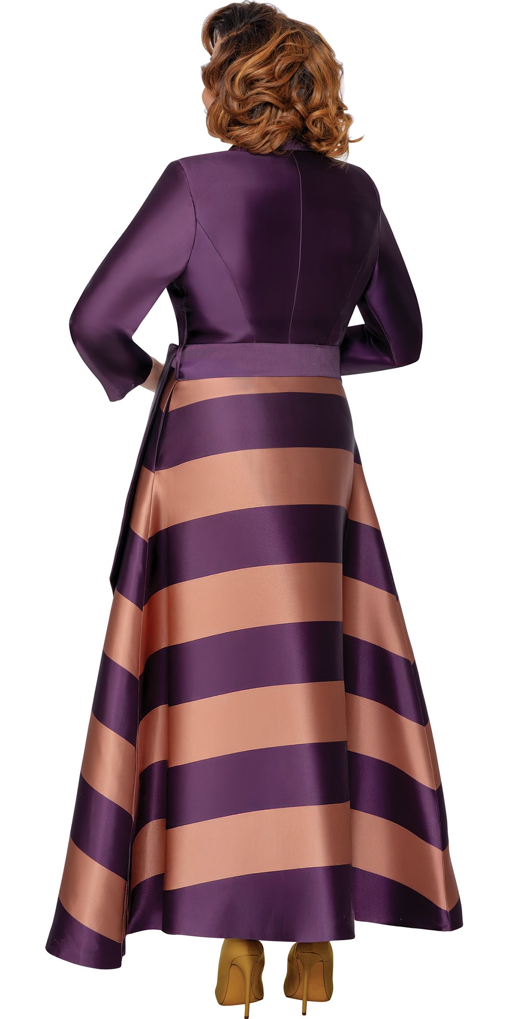 Dorinda Clark Cole 309971 - Purple Champagne - Stripe Twill Dress