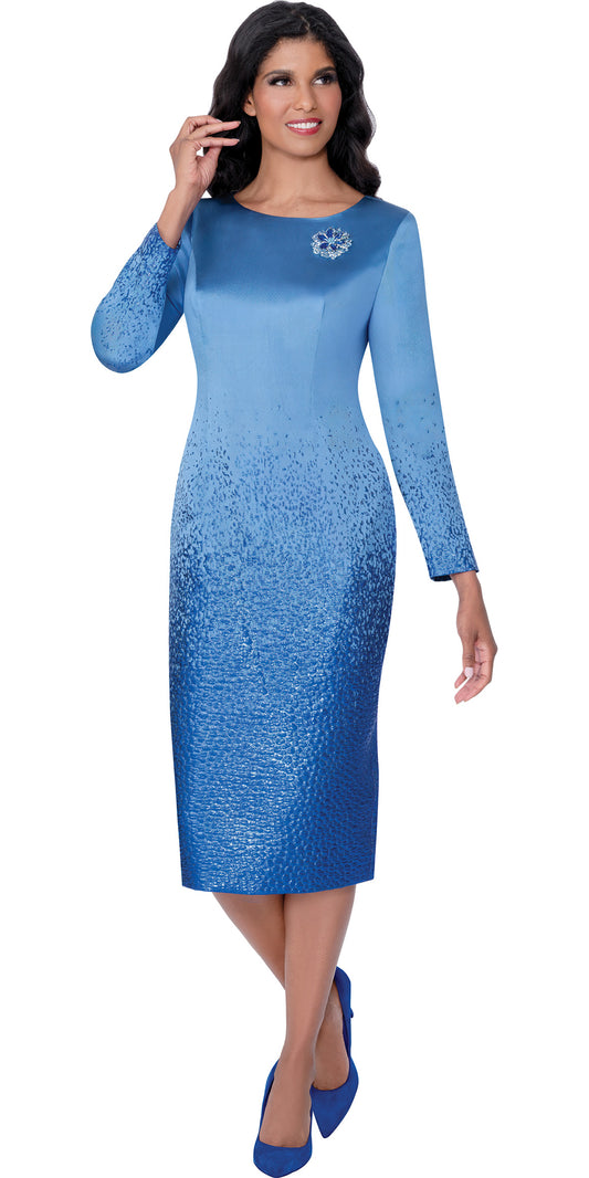 Dresses By Nubiano 100671 - Royal - Jacquard Dress