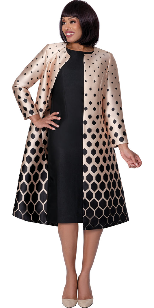 Dresses By Nubiano 100702 - Champagne - Twill Jacket Dress