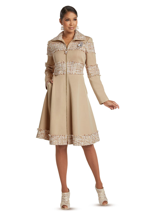 Donna Vinci 11946 -Tan Dress