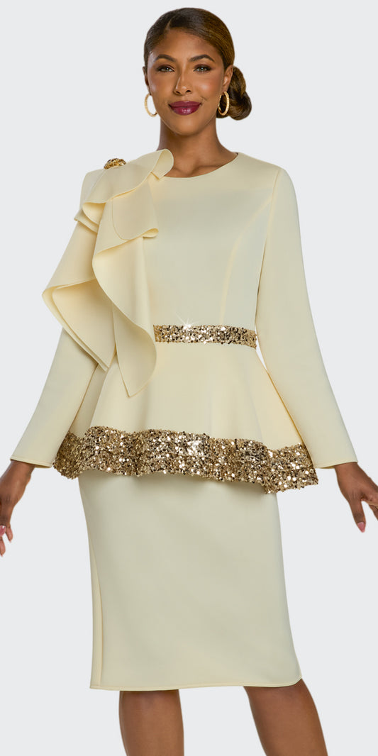 Donna Vinci 12231 - Buttercup - 2 pc Jacket Skirt Set