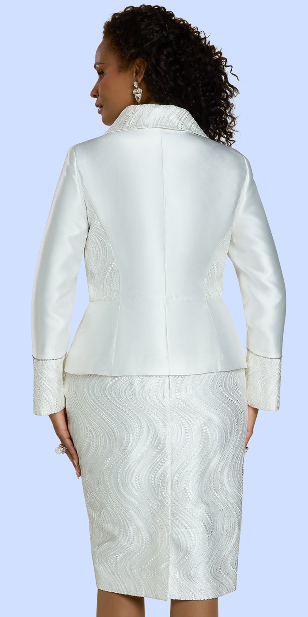 Donna Vinci 12232 - White - 2 pc Jacket & Skirt Set
