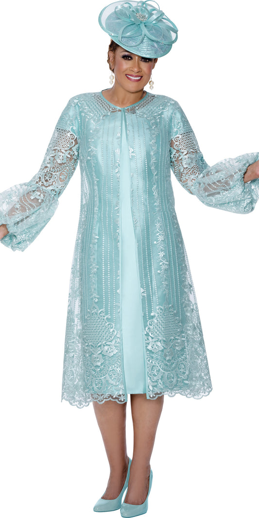 Dorinda Clark Cole 309482 - Sea Green - Twill Jacket Dress