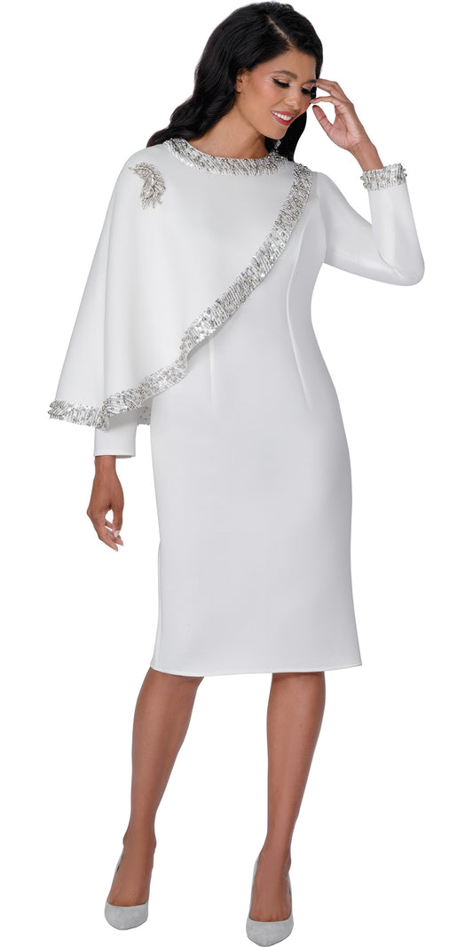 Dresses By Nubiano 100431 - Off-White - Light Scuba Dress