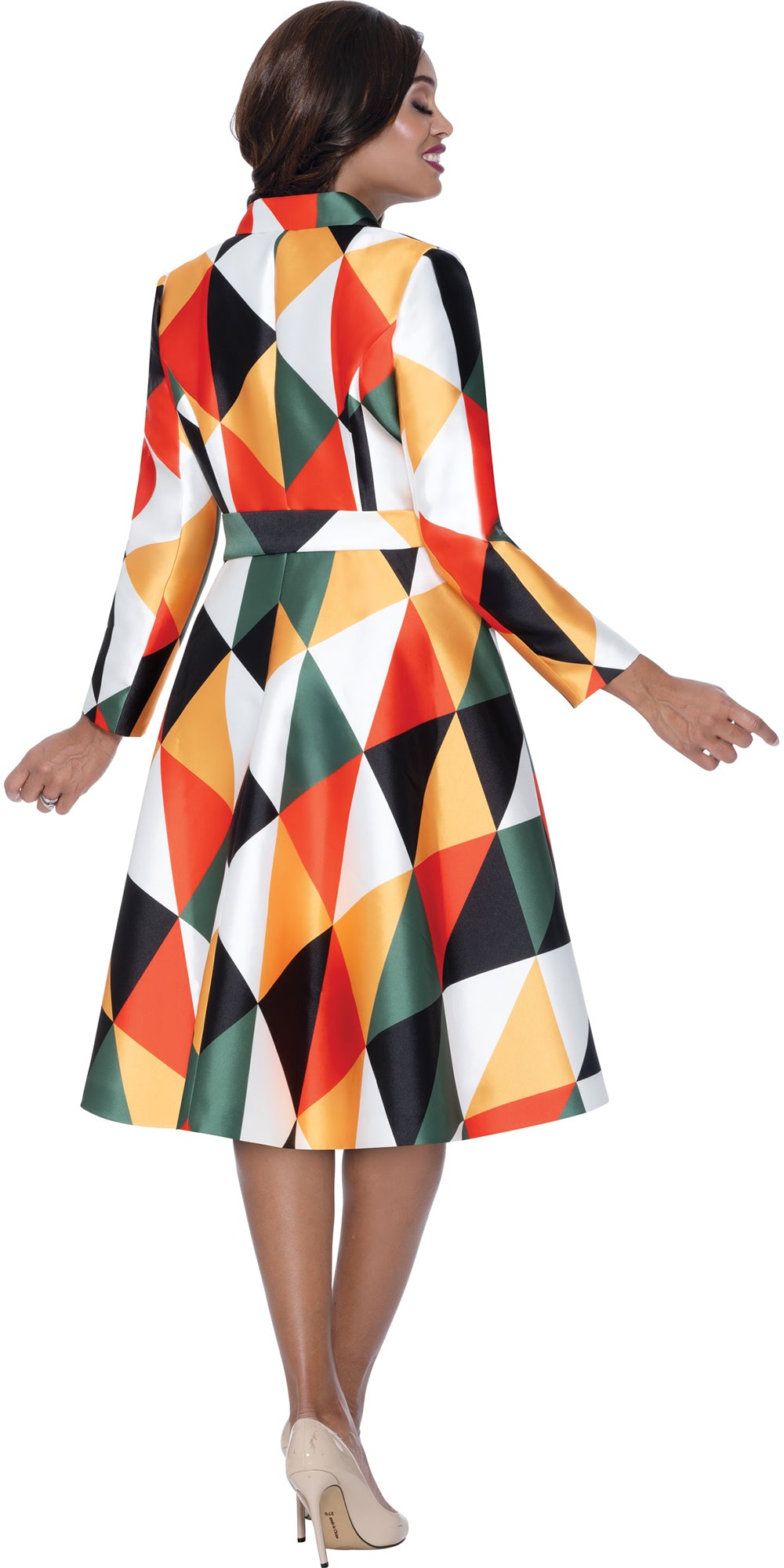 Dresses By Nubiano 100261 - Multi - Geo Print Dress