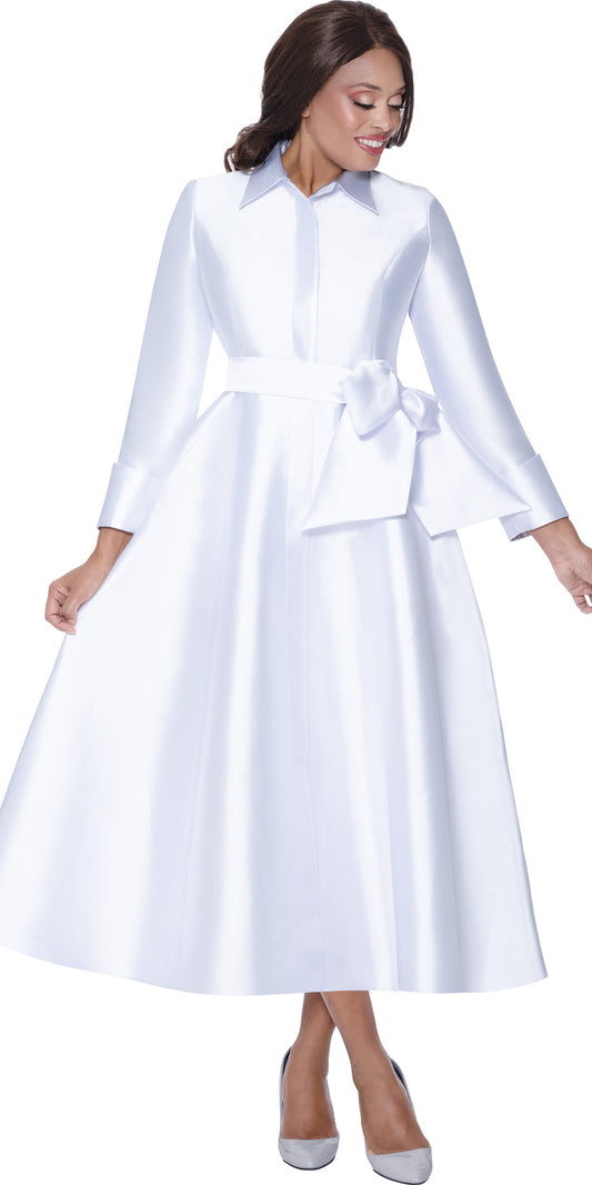 Dresses By Nubiano 100311 - White - Twill Dress with Pockets