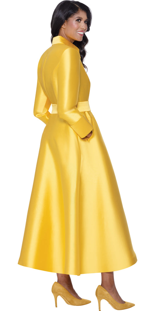 Dresses By Nubiano 100311 - Yellow - Twill Dress with Pockets