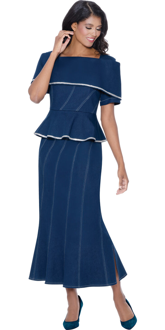 Devine Sport 800242 - Navy - Portrait Collar Skirt Set