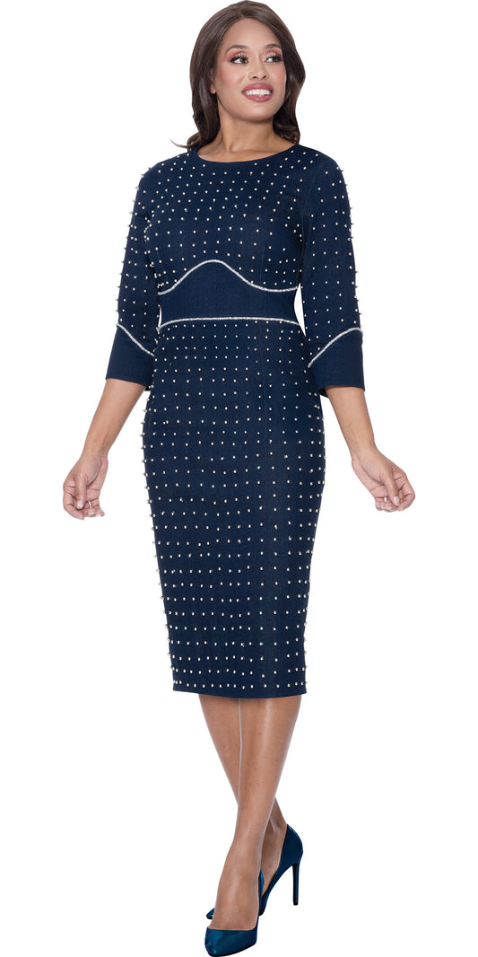 Devine Sport 800251 - Navy -  Metalic Pearl Dress