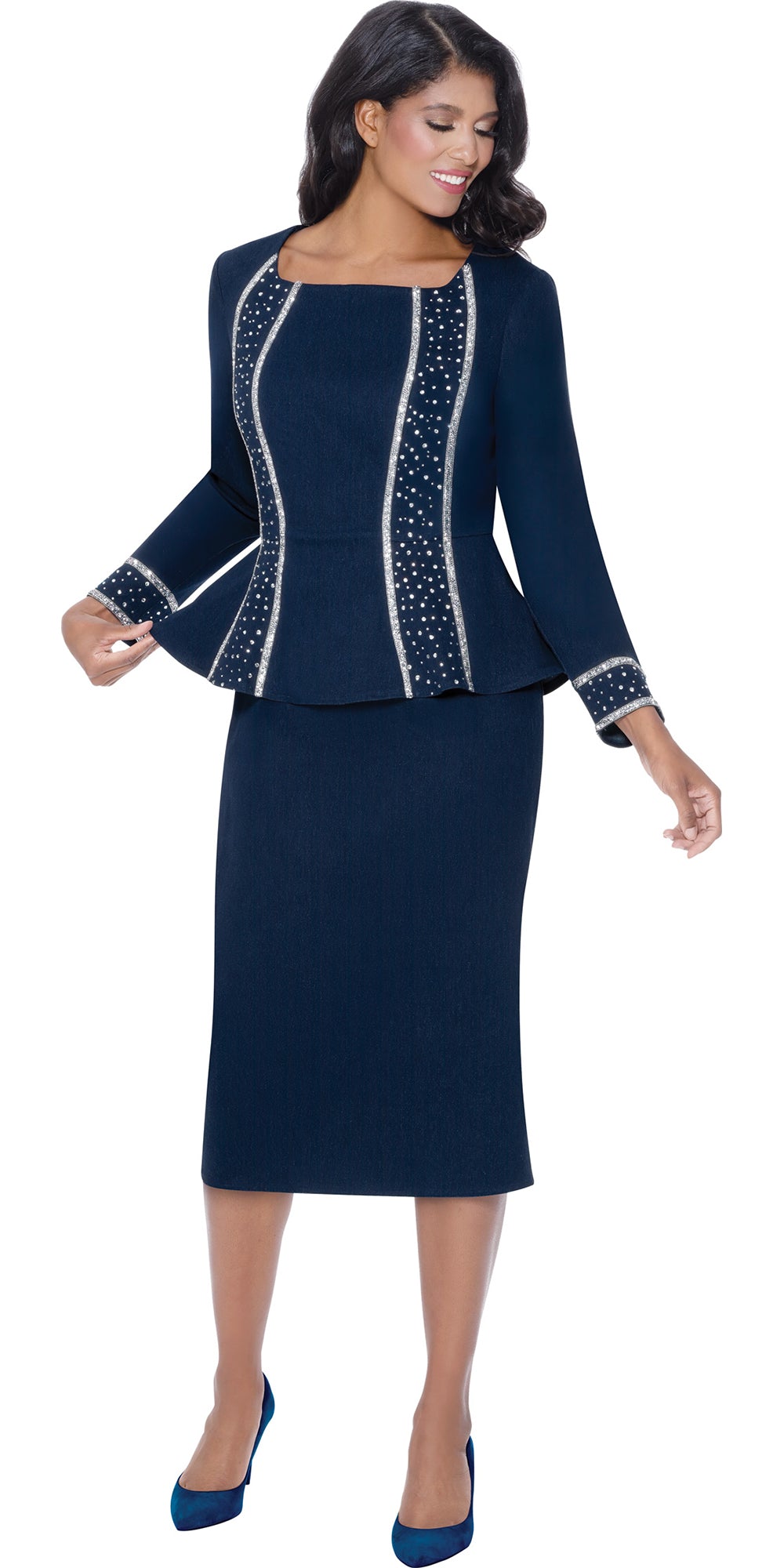 Devine Sport 800281 - Navy - Crystal Trim Dress