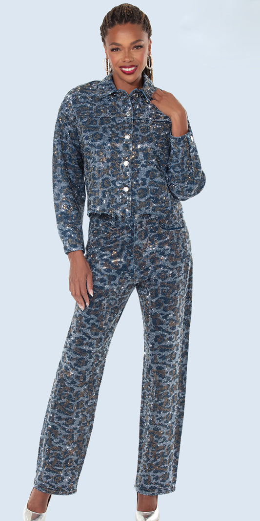 DV Jeans 8504 - Camo - 2 pc Denim Jacket and Pant Set