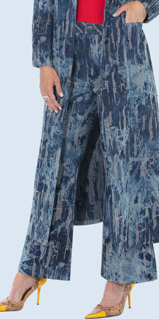 DV Jeans 8507P - Blue - Denim Print Pants