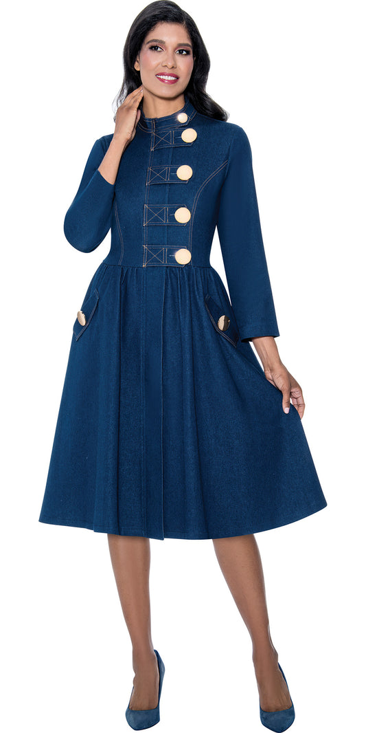 Devine Sport 800171 - Navy - Button Up Denim Dress