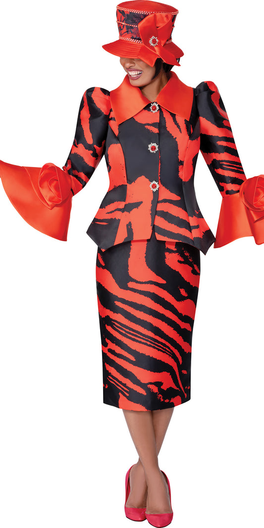 GMI 401022 - Multi - Tiger Twill Skirt Suit
