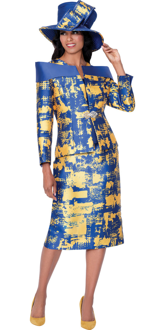 GMI 401062 - Royal Gold - Twill Skirt Suit