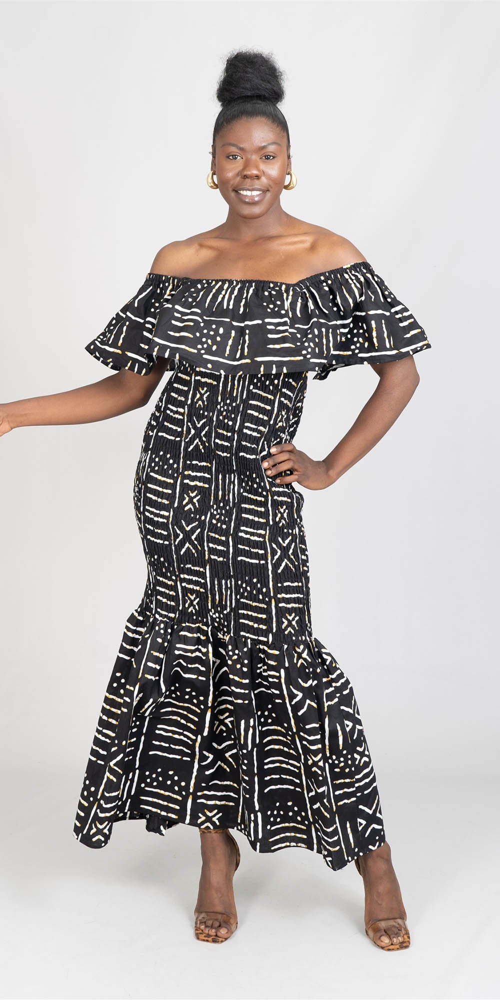 KaraChic - 9015 - 569 - African Print Smock Dress