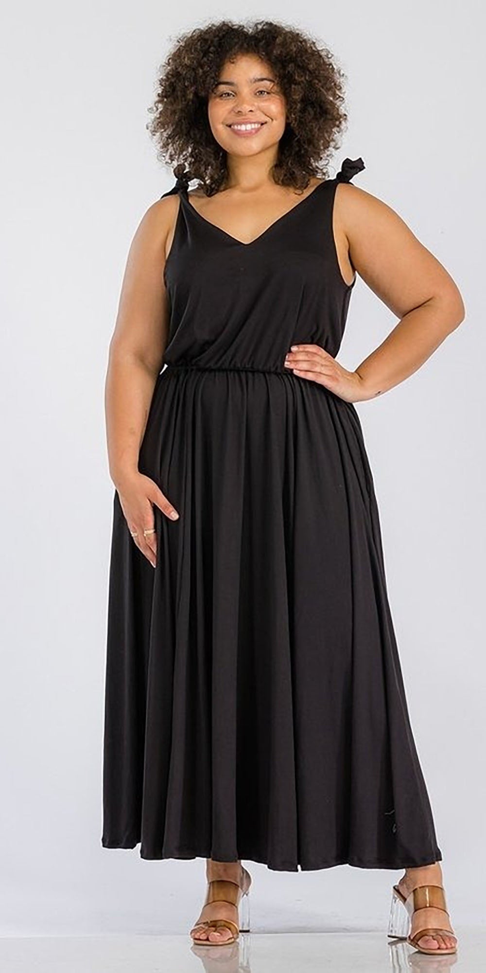 Karen T 9354 - Black - Maxi Dress