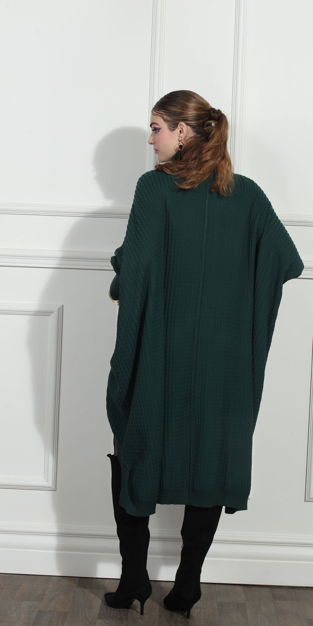 Luxe Moda LM253 - Hunter Green - High-low Knit Dress