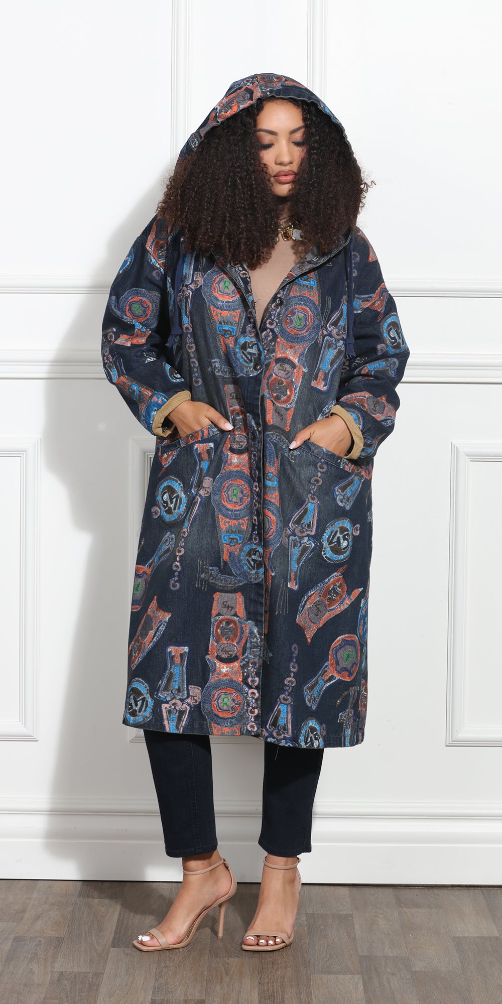 Luxe Moda LM373 - Multi - Denim Coat Dress