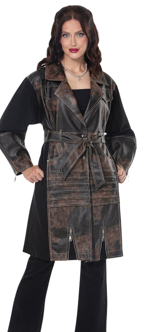 Love The Queen 17623 - Black Brown - Coat