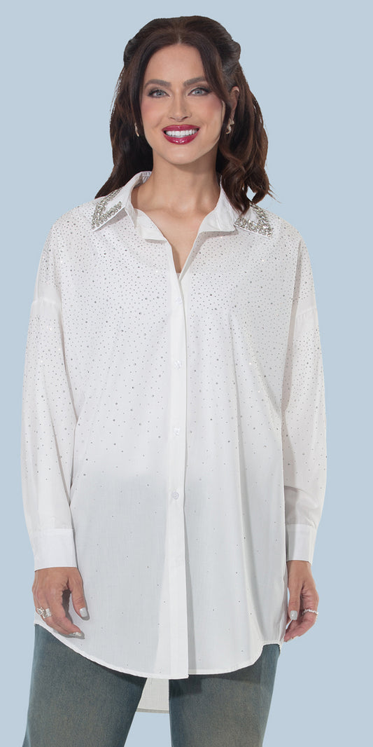 Love The Queen 17626 - White - Tunic