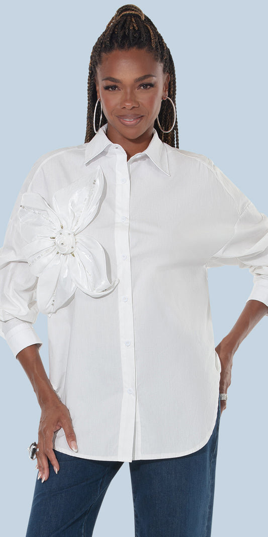 Love The Queen 17629 - White - Tunic