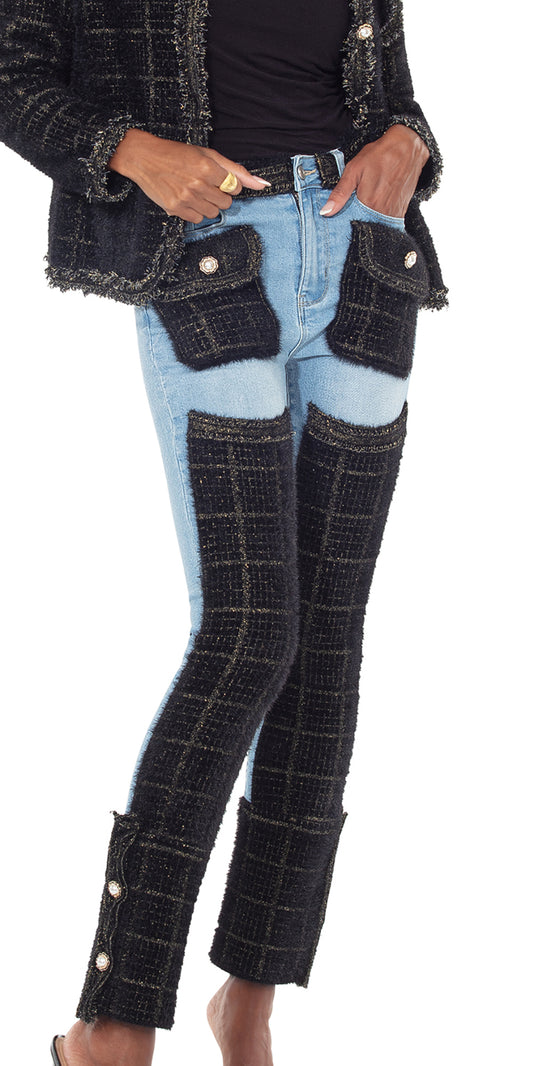 Love The Queen 17630P - Black Denim - Pant