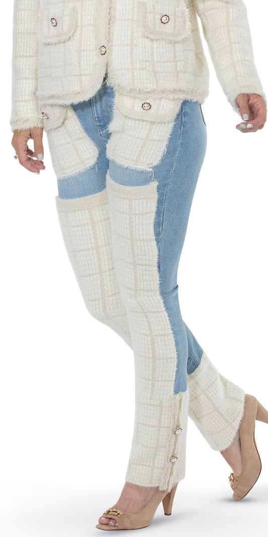 Love The Queen 17630P - Off White Denim - Pant