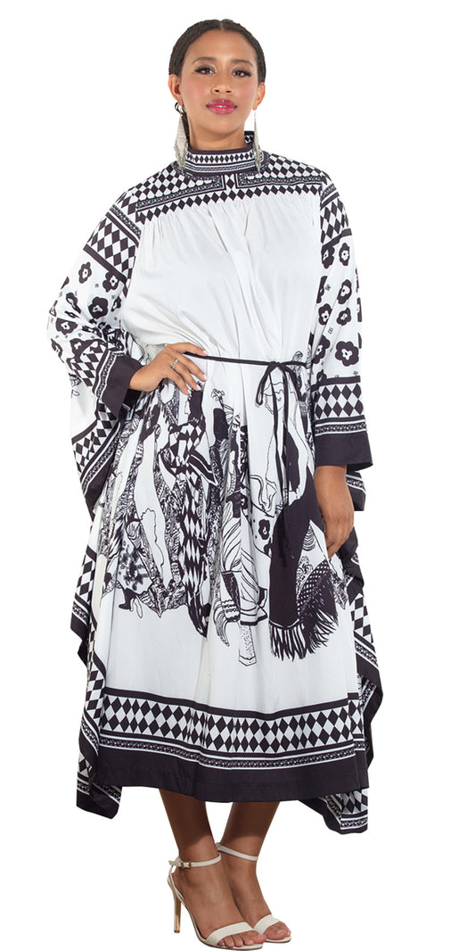 Luxe Moda LM472 - White Black - Dress