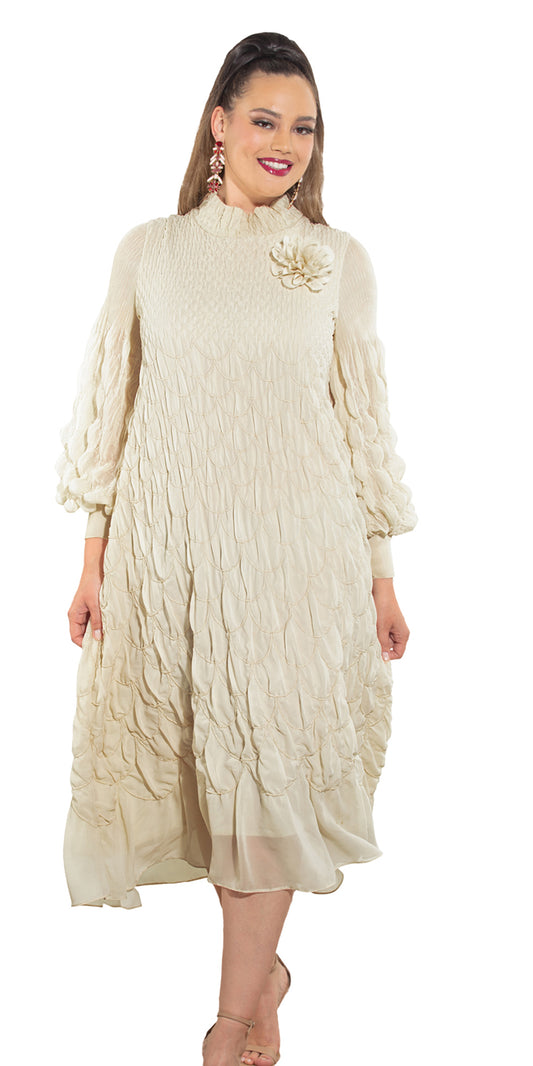 Luxe Moda LM481 - Beige - Dress