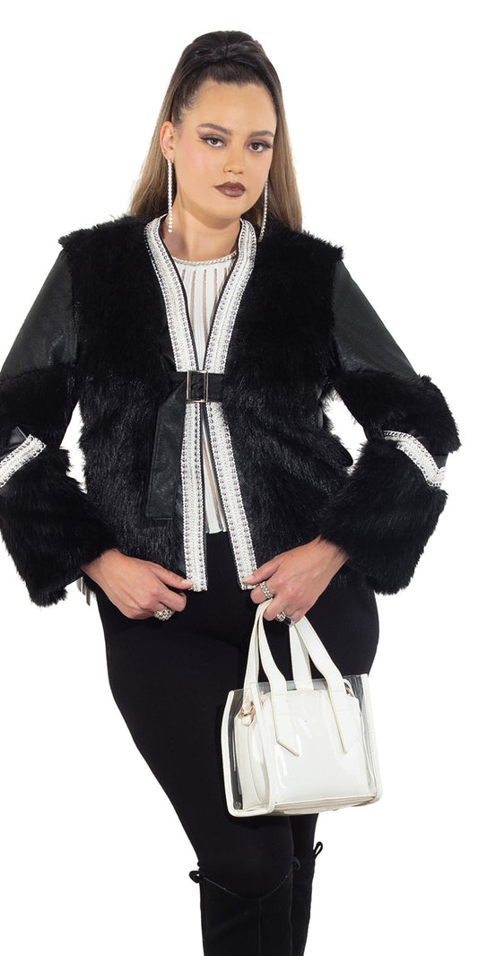 Luxe Moda LM484 - Black - Jacket