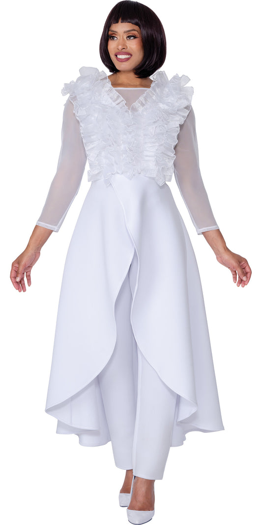 Stellar Looks 600822 - White - Organza Pant Set