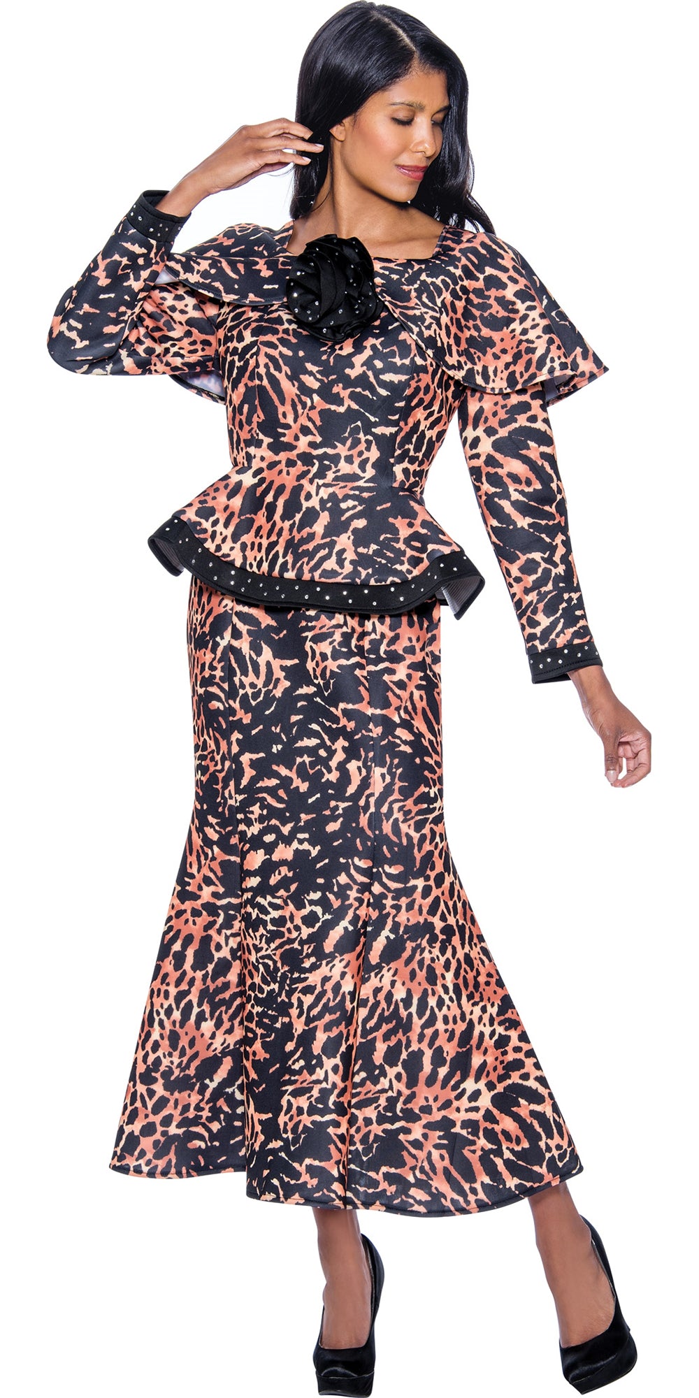 Stellar Looks SL1192 - Animal - Print 2pc Skirt Suit