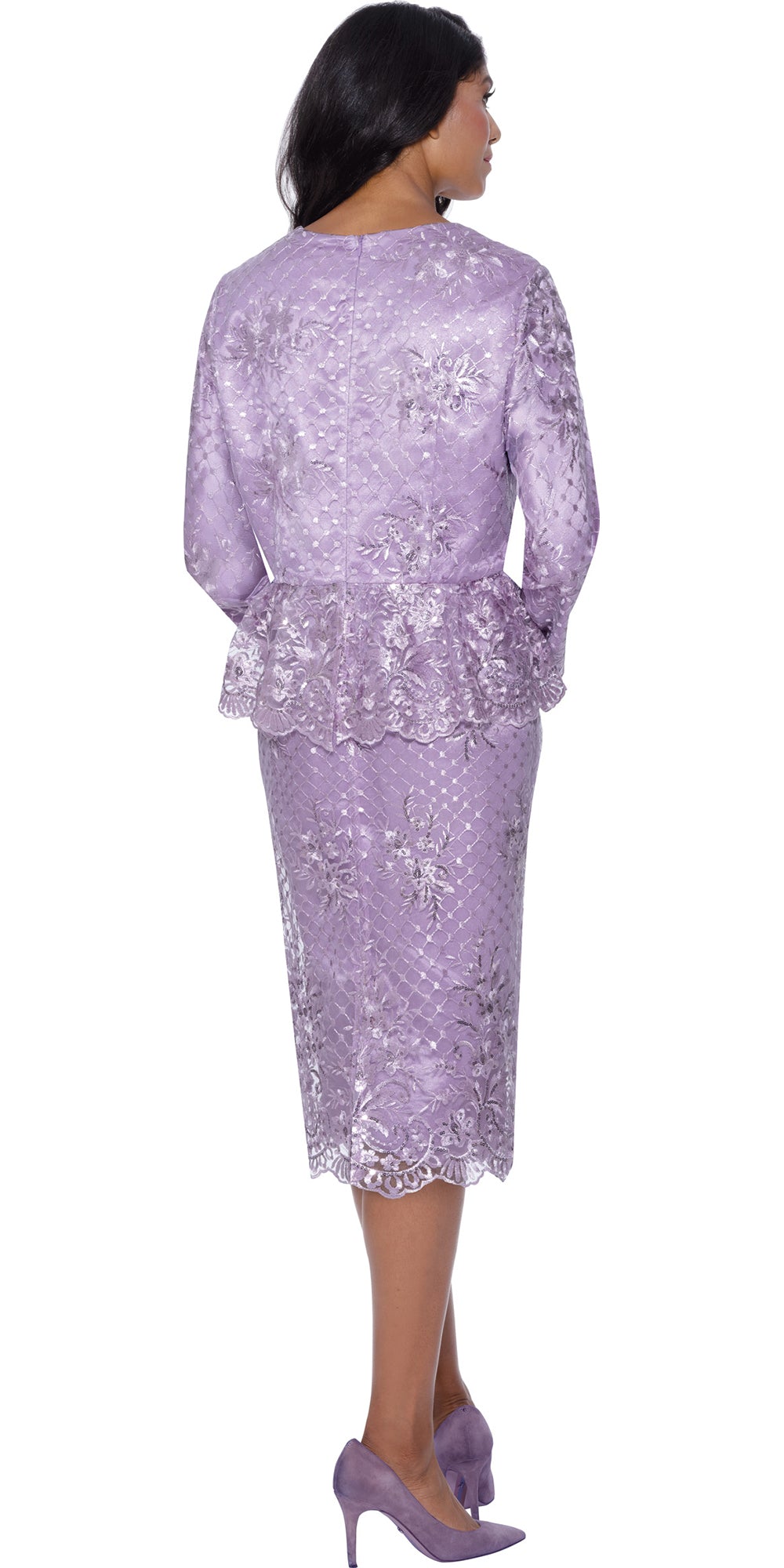 Stellar Looks 600431 - Lilac - Lace Skirt Set