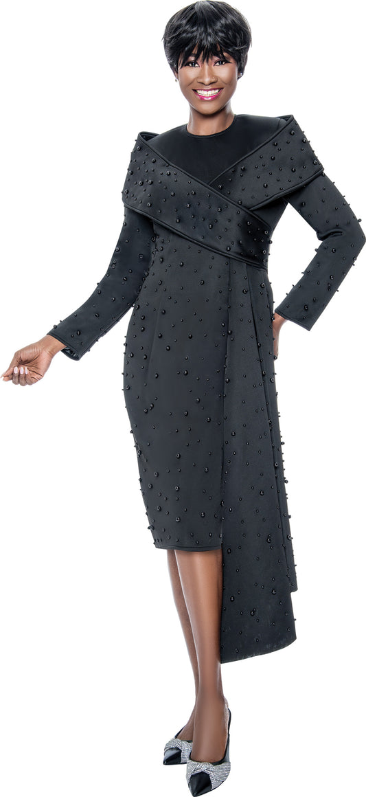 Terramina 7111 - Black - Pearl Scuba Dress