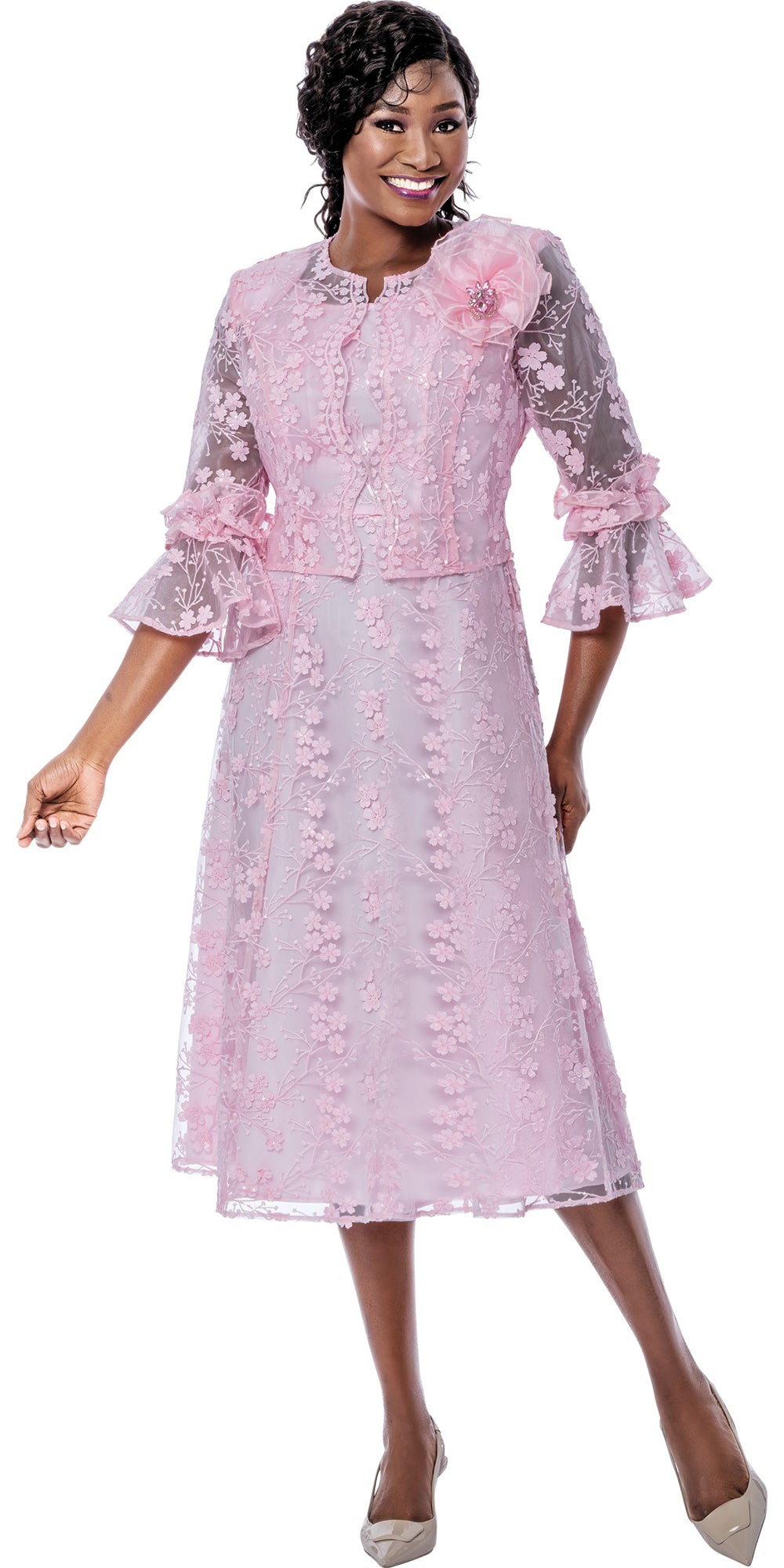 Terramina 7253 - Pink - 2 pc Dress with Jacket