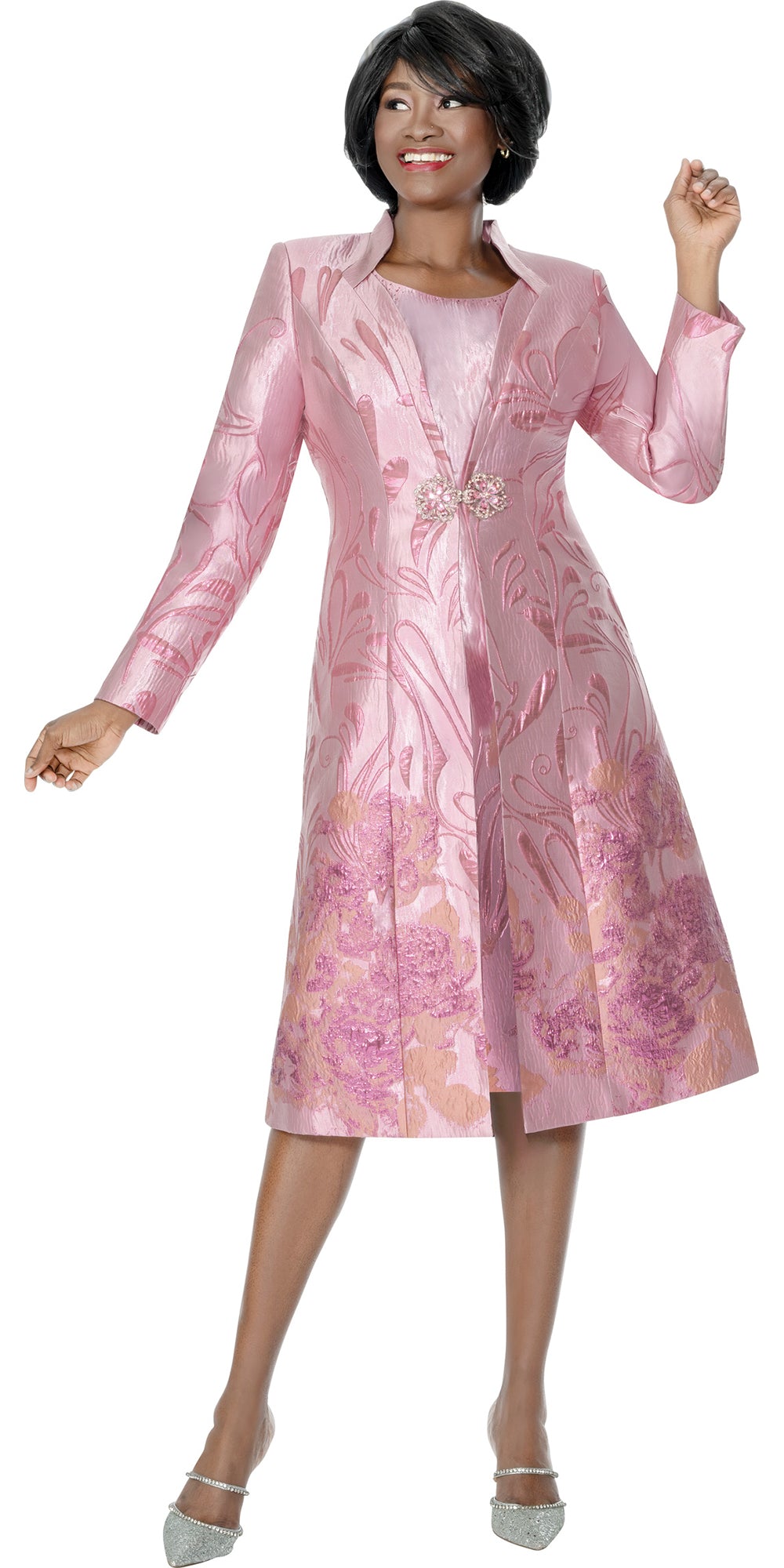 Terramina 7333 - Mauve - Dress and Coat Brocade