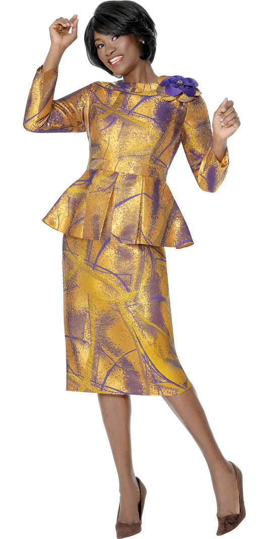 Terramina 7339 - Multi - Jacquard Print Dress