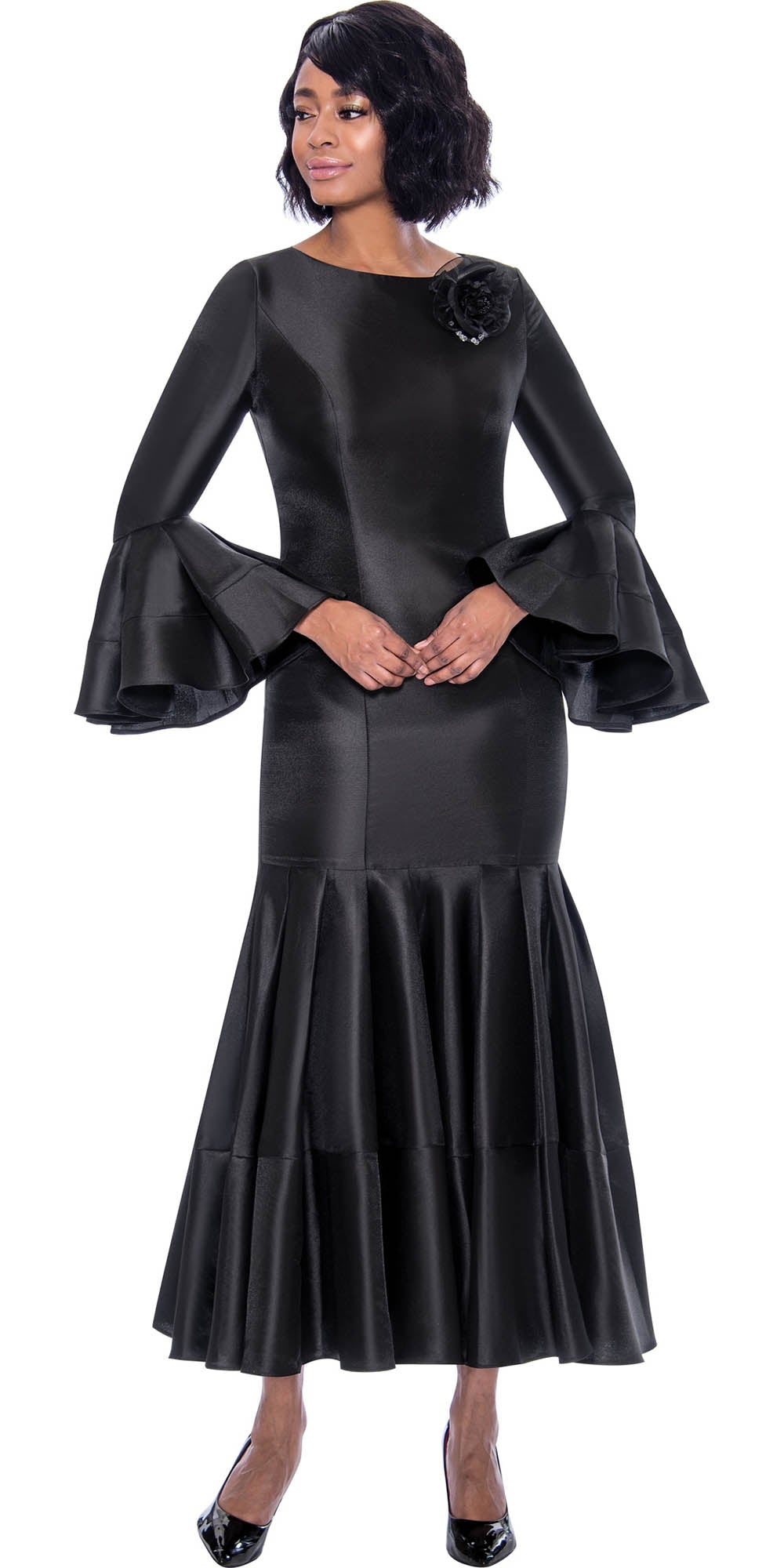 Terramina - 7764 - Black - Drop-waist Dress