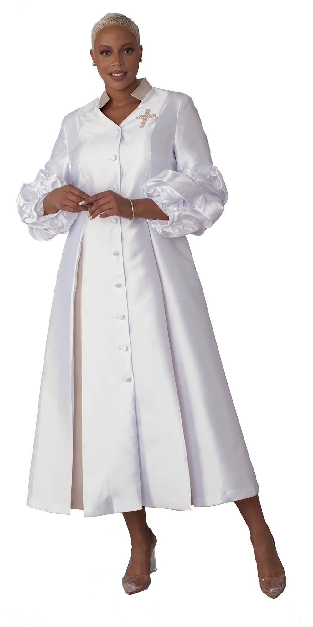 Tally Taylor - 4730 - White Gold - Women's Clergy Robe