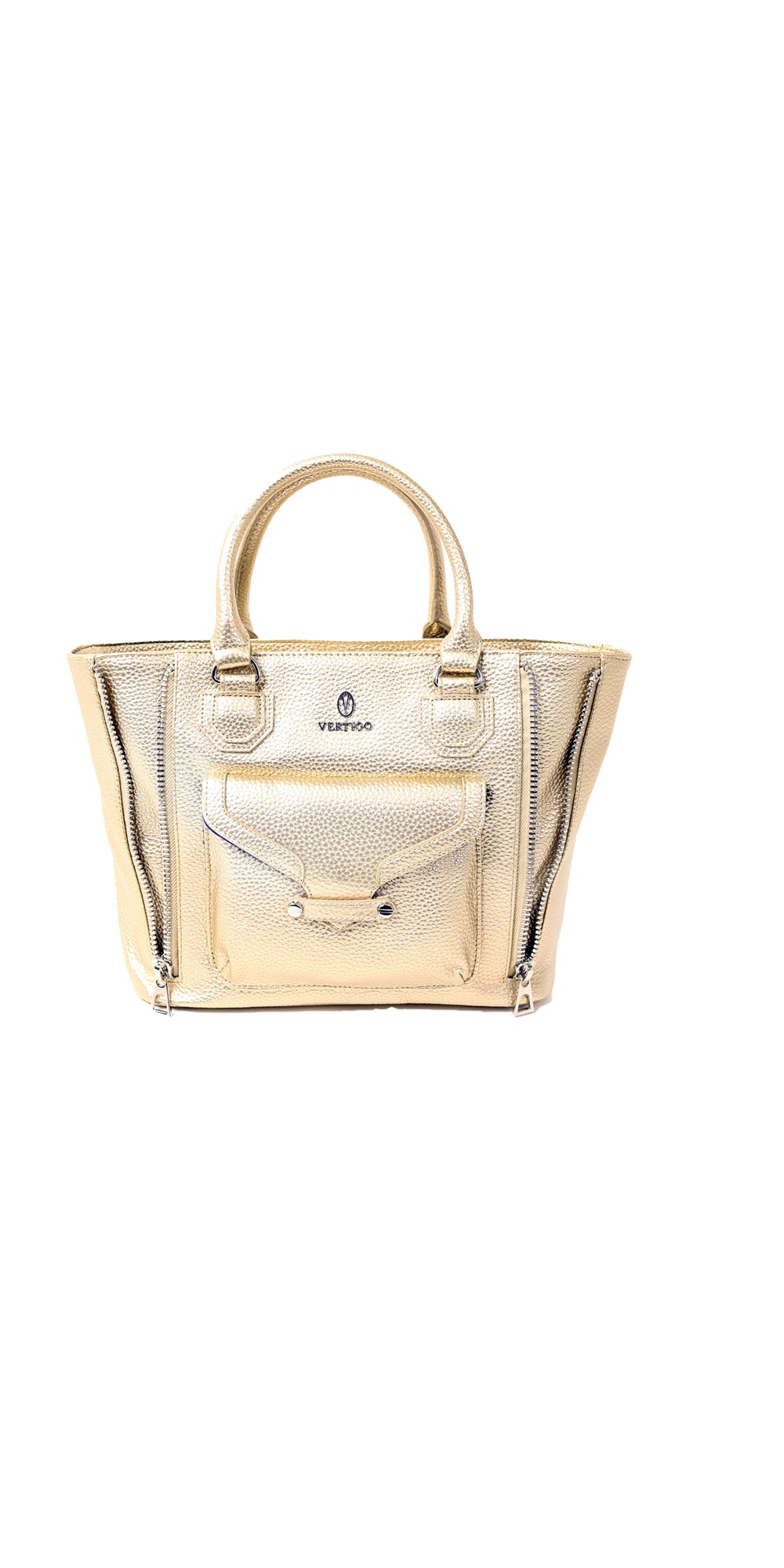 Vertigo VT0115 - Gold - Dylan Vegan Leather Satchel Bag