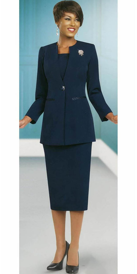 Ben Marc 78099-Navy - Modern Styled Suit For Women
